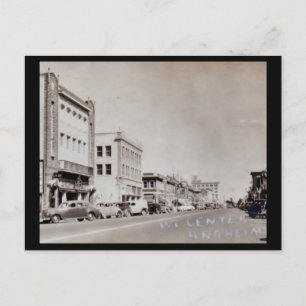 W. Centre, Anaheim, California 1940s Vintage Postcard