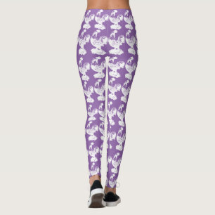 W Chinese Lucky Rooster Year Zodiac Birthday MS Leggings