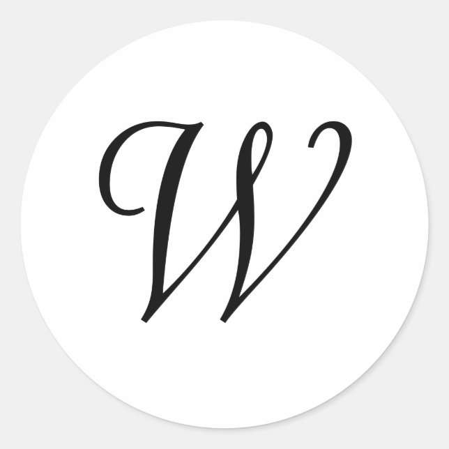 W CLASSIC ROUND STICKER (Front)