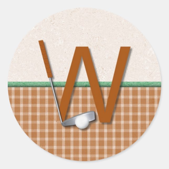 W CLASSIC ROUND STICKER (Front)