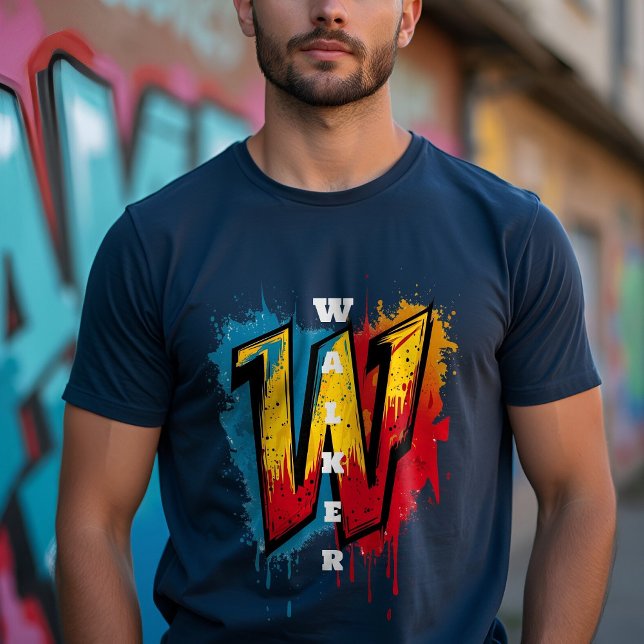 "W" for the Win: Customisable Graffiti Monogram T-Shirt (Creator Uploaded)