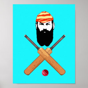 W G Grace Vintage Cricketer Poster