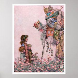 W Heath Robinson Illustration Bill the Minder Poster