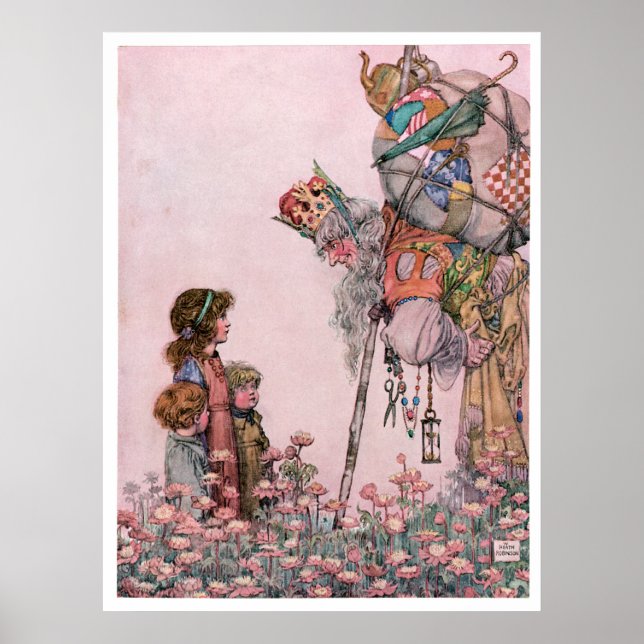 W Heath Robinson Illustration Bill the Minder Poster (Front)