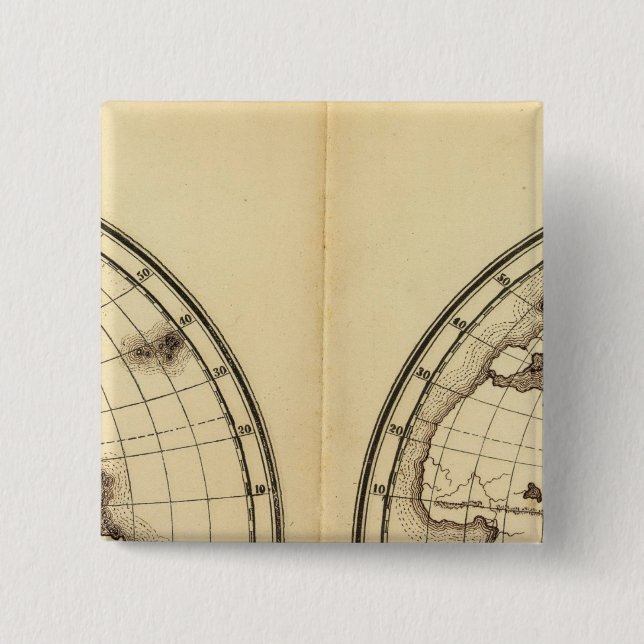 W Hemisphere, E Hemisphere 2 15 Cm Square Badge (Front)