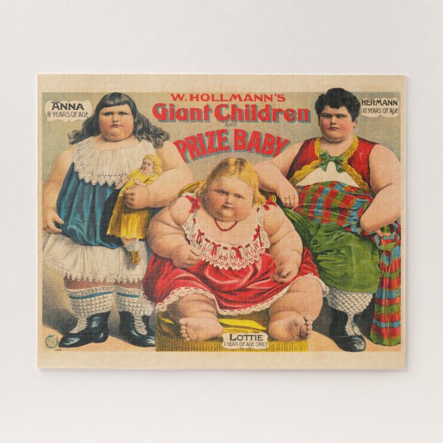 W. Hollmann's Giant Children And Prize Baby. Jigsaw Puzzle (Horizontal)