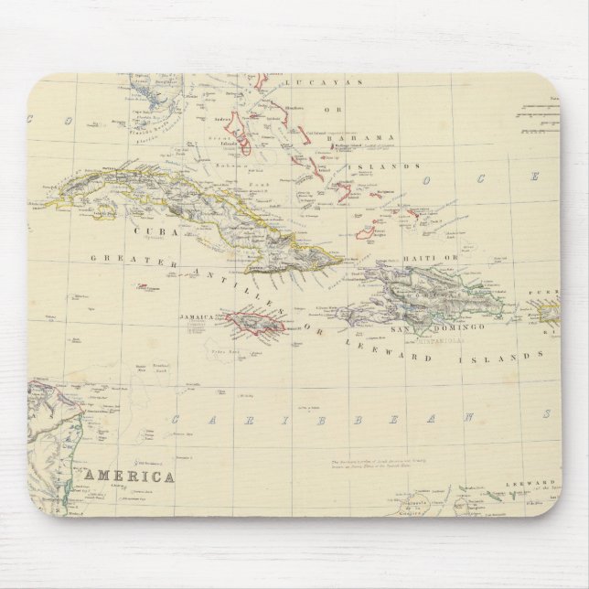 W India Is, Cent America Mouse Pad (Front)