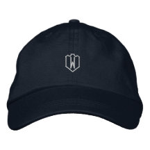 W Initial Letter Monogram Elegant Handsome-Hat