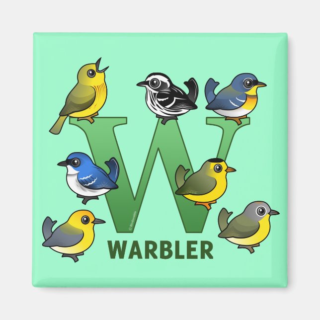 W is for Warbler Magnet (Front)