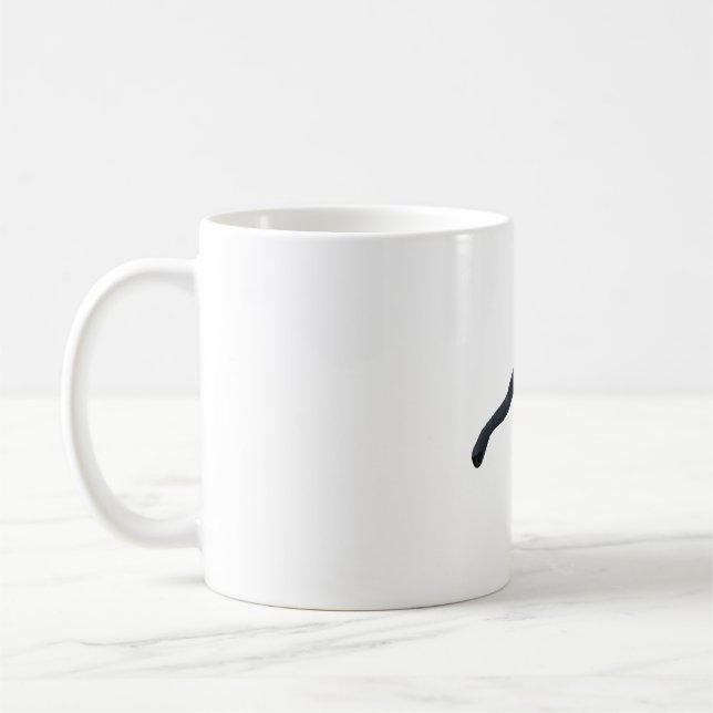 W is for White Cheeked Gibbon Coffee Mug (Left)