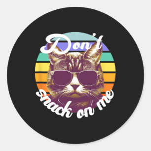 W Kamala 2024 Support - Don't Snack On Me Cat Classic Round Sticker