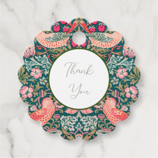 W Morris Pink Strawberry Thief Favour Tag