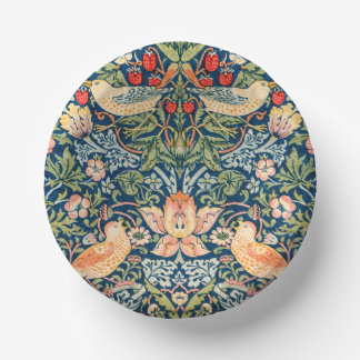 W Morris Strawberry Thief Paper Bowls Plate