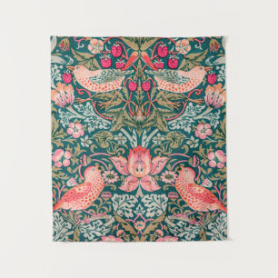 W. Morris Strawberry Thief Pink Wall Tapestry