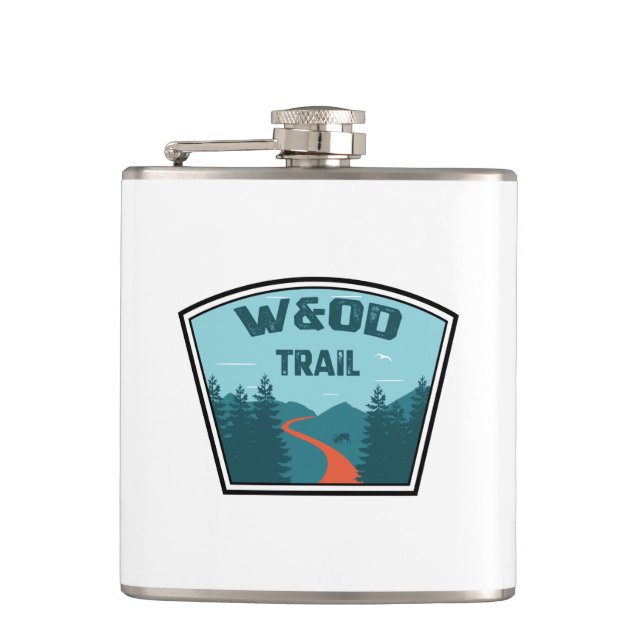 W&OD Trail Hip Flask (Front)