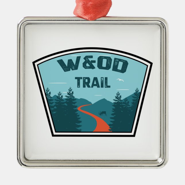 W&OD Trail Metal Ornament (Front)