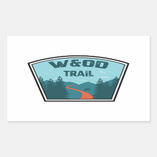 W&OD Trail Rectangular Sticker