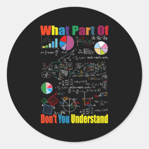 W P Of Don'T You Understand Math Jokes Math Classic Round Sticker