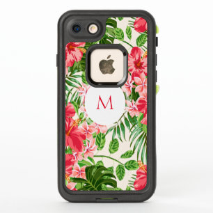W Personalised Hibiscus Flower Monogram LP Case