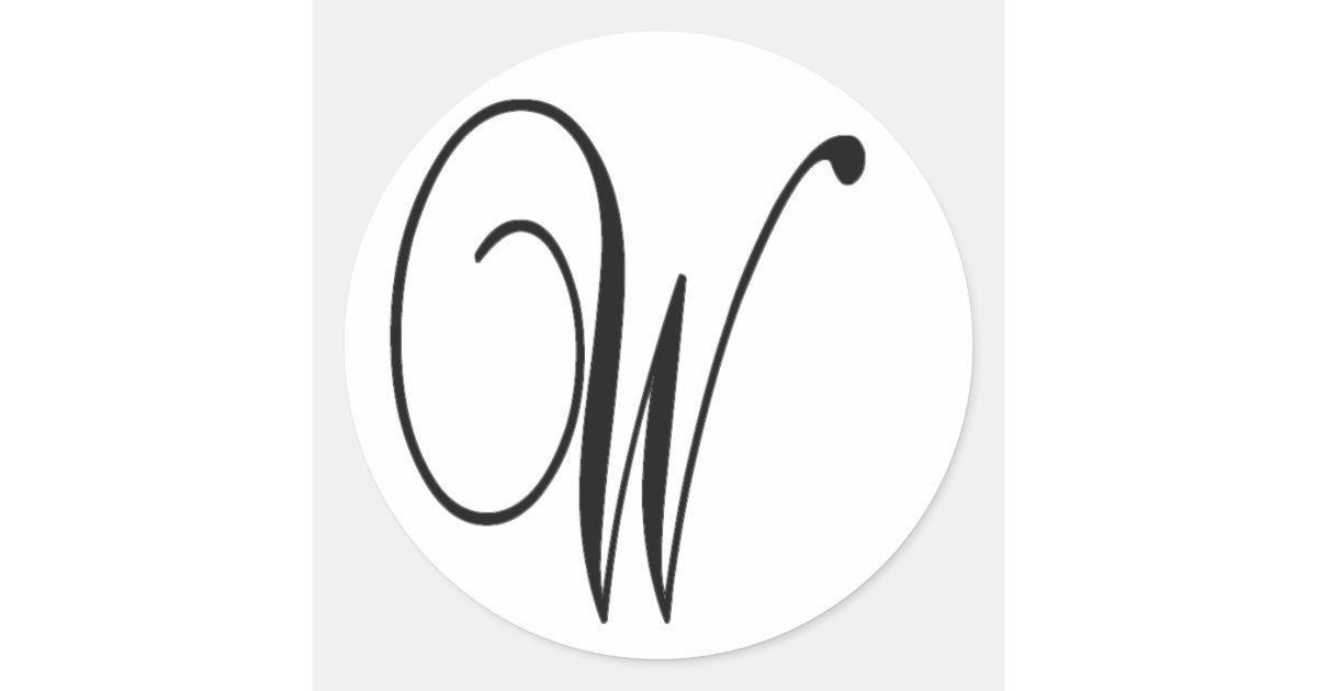 W sticker | Zazzle