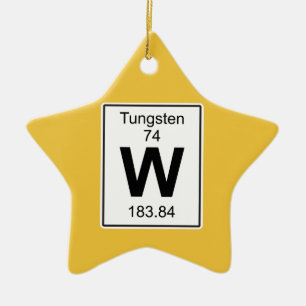 W - Tungsten Ceramic Ornament