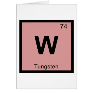 W - Tungsten Chemistry Periodic Table Symbol