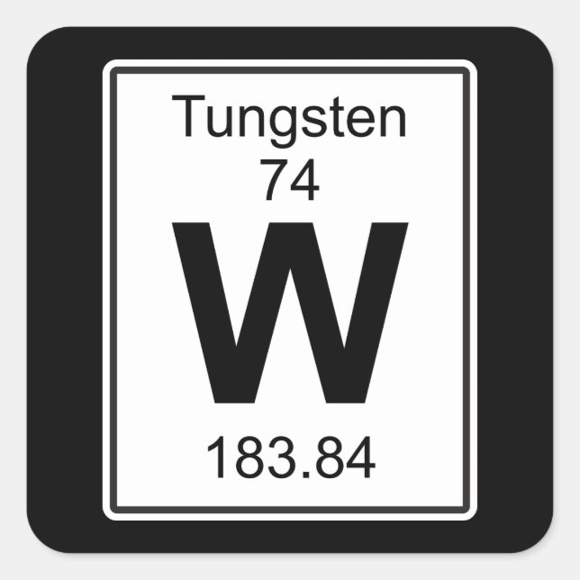 W - Tungsten Square Sticker (Front)