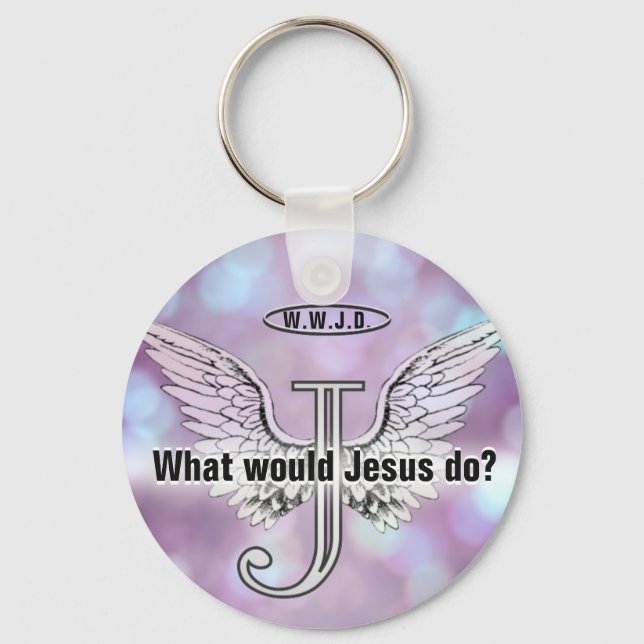 W.W.J.D What would Jesus do? Key Ring (Front)