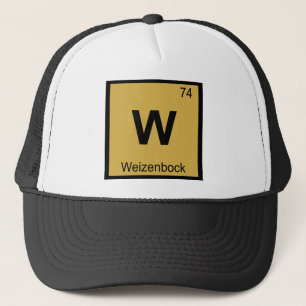 W - Weizenbock Beer Chemistry Periodic Table Trucker Hat