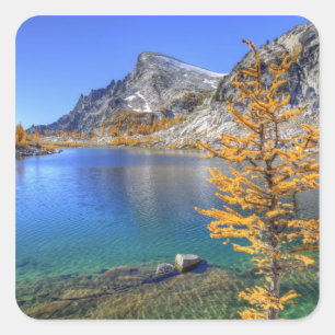 WA, Alpine Lakes Wilderness, Enchantment 4 Square Sticker