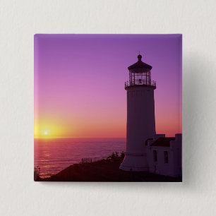 WA, Cape Disappointment State Park, North Head 2 15 Cm Square Badge