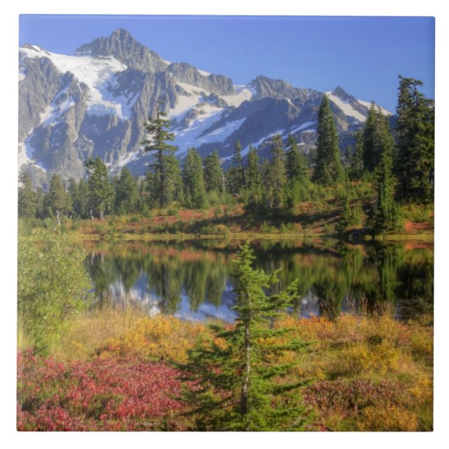 WA, Heather Meadows Recreation Area, Mt. 2 Ceramic Tile (Front)