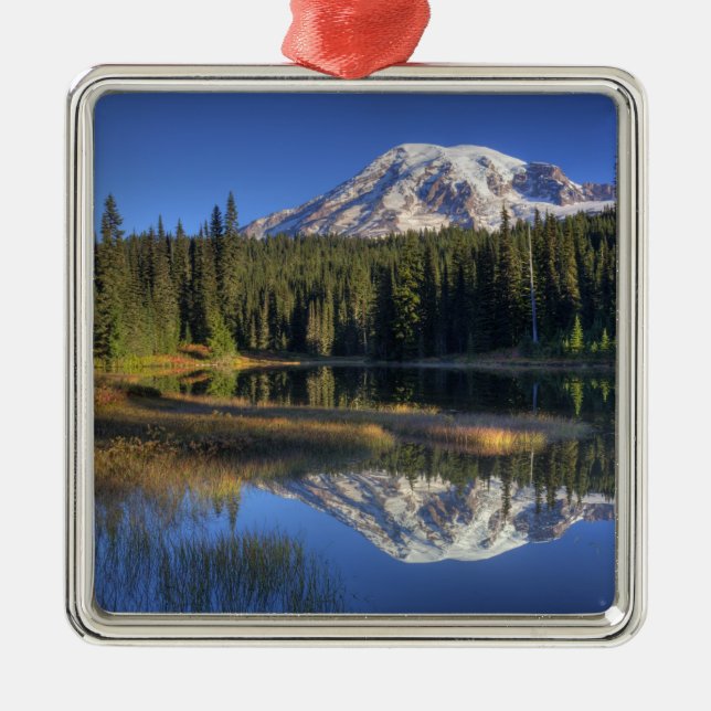 WA, Mt. Rainier National Park, Mt. Rainier Metal Ornament (Front)