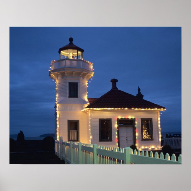 WA, Mukilteo, Mukilteo Lighthouse, established Poster (Front)