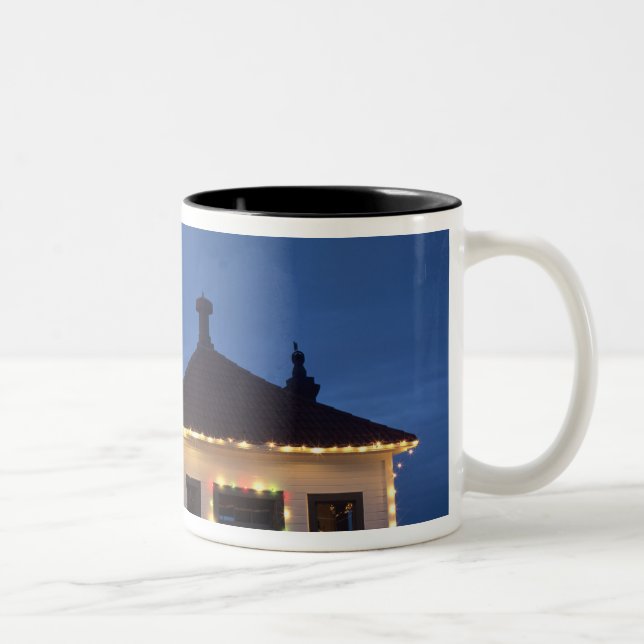 WA, Mukilteo, Mukilteo Lighthouse, established Two-Tone Coffee Mug (Right)