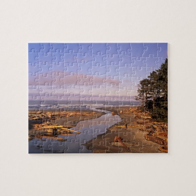 WA, Olympic NP, Kalaloch Beach and Kalaloch Jigsaw Puzzle (Horizontal)