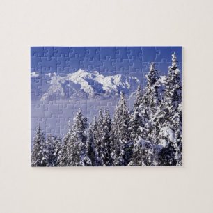 WA, Olympic NP, Olympic Mountain Range, view Jigsaw Puzzle