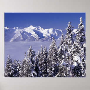 WA, Olympic NP, Olympic Mountain Range, view Poster