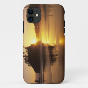 WA, Olympic NP, Second Beach at sunset iPhone 11 Case
