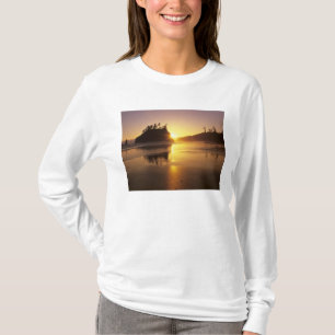 WA, Olympic NP, Second Beach at sunset T-Shirt