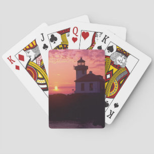 WA, San Juan Island, Lime Kiln Lighthouse, 1919, Playing Cards