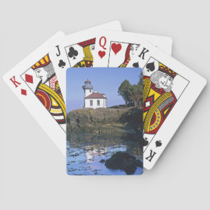 WA, San Juan Island, Lime Kiln lighthouse Playing Cards