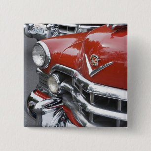 WA, Seattle, classic American automobile. 15 Cm Square Badge
