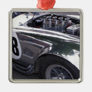 WA, Seattle, classic American automobile. 2 Metal Tree Decoration