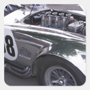 WA, Seattle, classic American automobile. 2 Square Sticker