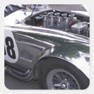 WA, Seattle, classic American automobile. 2 Square Sticker