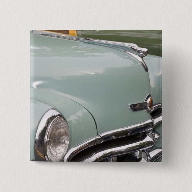 WA, Seattle, classic American automobile. 3 15 Cm Square Badge (Front)