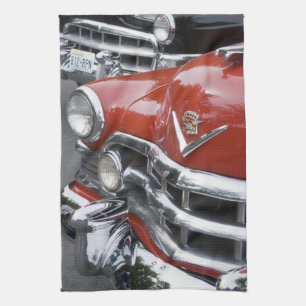 WA, Seattle, classic American automobile. Tea Towel
