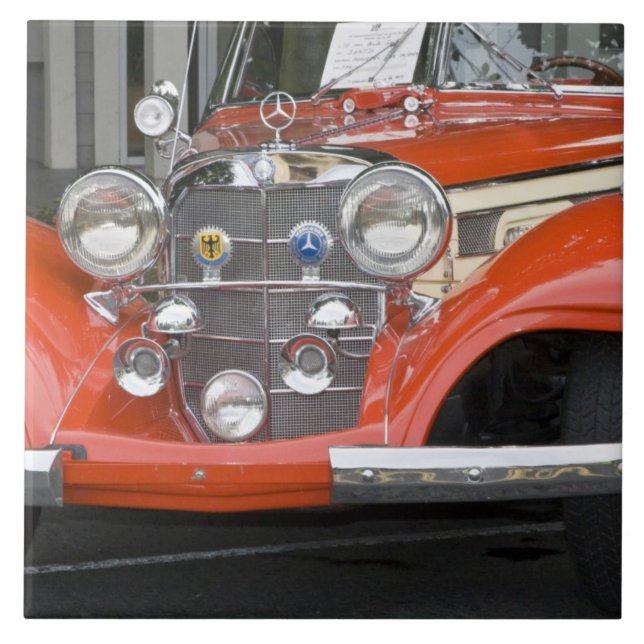 WA, Seattle, classic German automobile. 2 Ceramic Tile (Front)