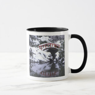 WA, Seattle, Moon bridge and pond after winter 2 Mug